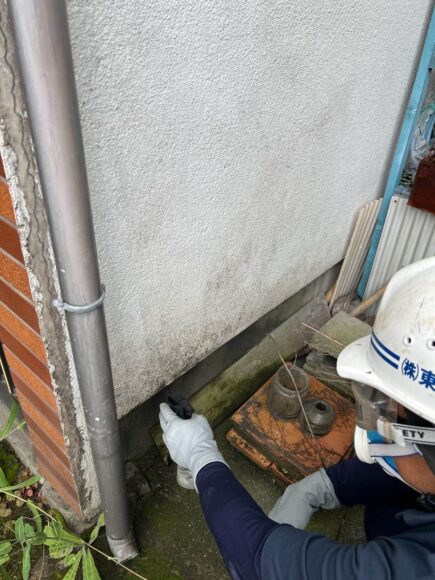 アスベスト調査、検体採取