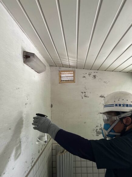アスベスト調査、検体採取